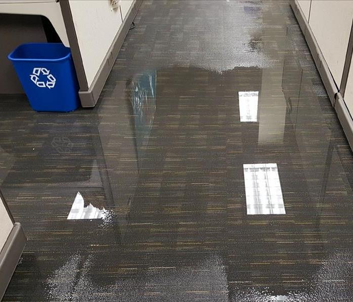 Water on the floor of an Atlanta, GA business.
