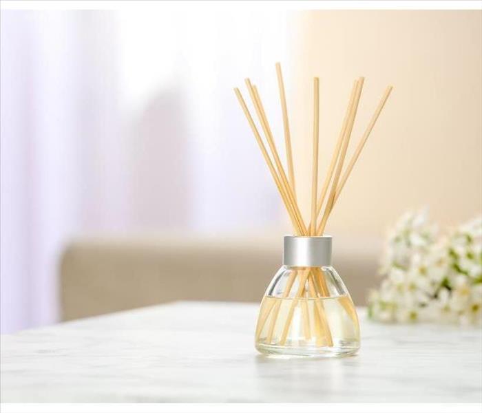 Reed diffusers on a table
